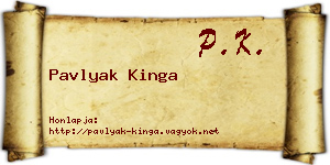 Pavlyak Kinga névjegykártya